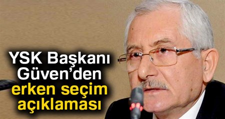 Erken seçim kararinin ardindan YSK Baskani