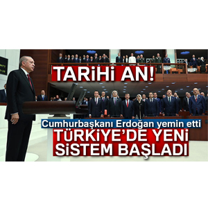 Cumhurbaskani Erdogan yemin etti!