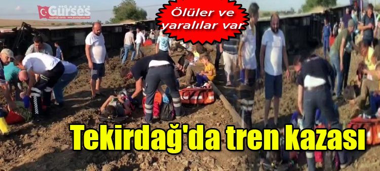 Tekirdag’da bir trenin vagonu devrildi!