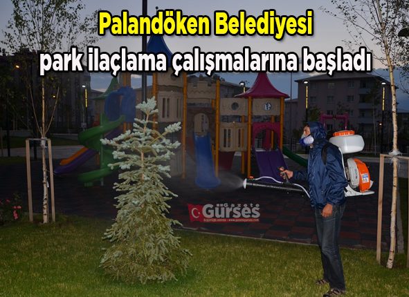 Palandöken Belediyesi park ilaçlama çalismalarina basladi