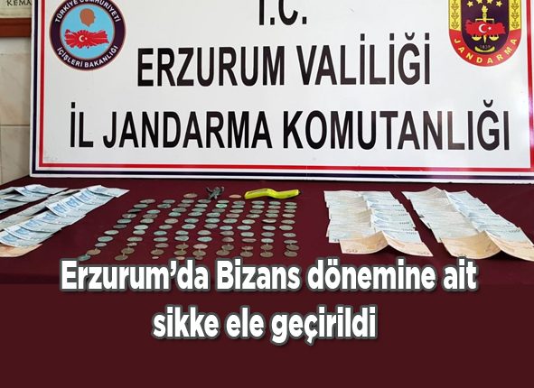 Erzurum’da Bizans dönemine ait sikke ele geçirildi