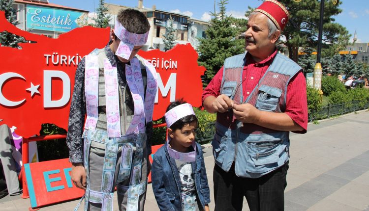 Erzurum’da dolara ilginç protesto