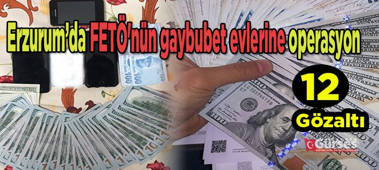 Erzurum’da FETÖ’nün gaybubet evlerine operasyon: 12 gözalti