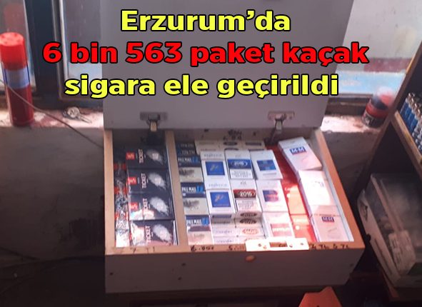 Erzurum’da 6 bin 563 paket kaçak sigara ele geçirildi