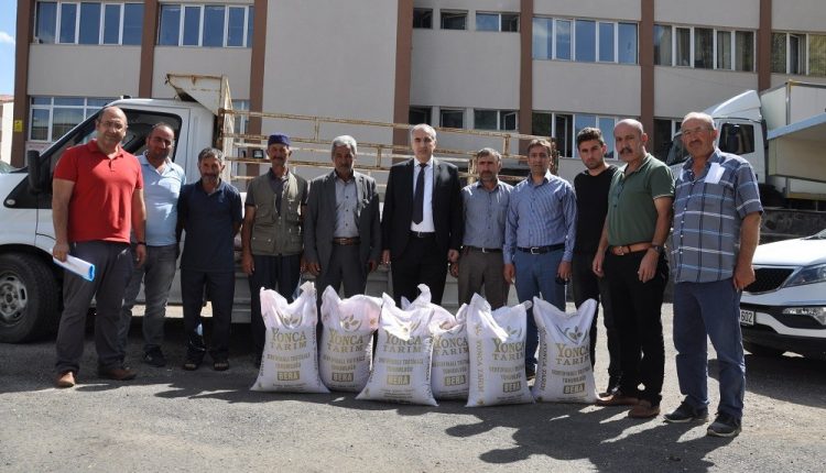 Erzurum’da çiftçilere tohum destegi