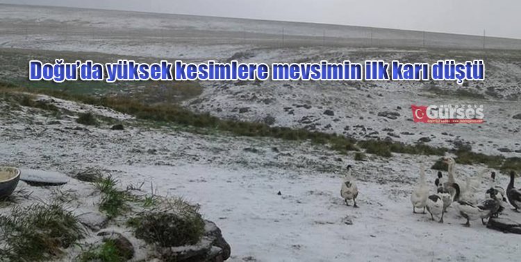 Dogu’da yüksek kesimlere mevsimin ilk kari düstü