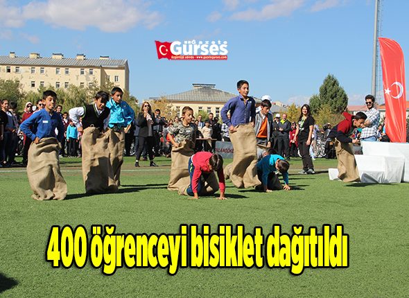 400 ögrenceyi bisiklet dagitildi