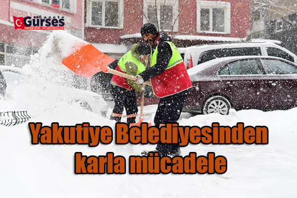 Yakutiye Belediyesinden karla mücadele