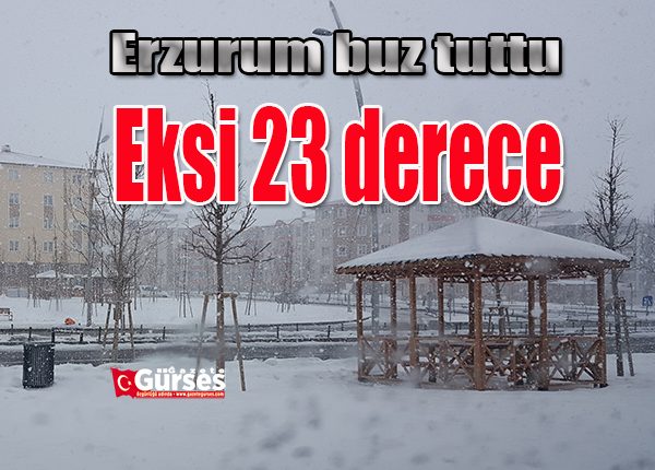 Erzurum buz tuttu: Eksi 23 derece