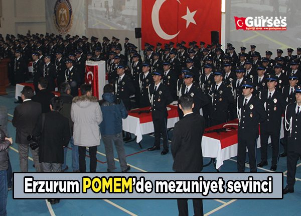 Erzurum POMEM’de mezuniyet sevinci