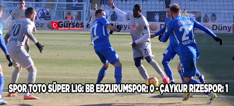 Spor Toto Süper Lig: BB Erzurumspor: 0 – Çaykur Rizespor: 1