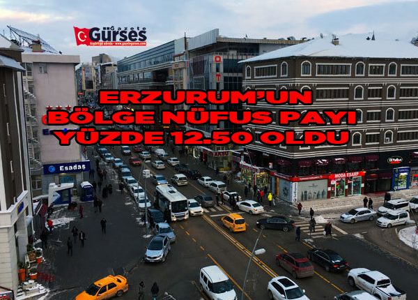 Erzurum’un bölge nüfus payi yüzde 12.50 oldu