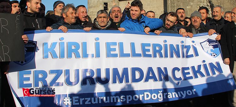 BB Erzurumspor taraftarindan MHK ve TFF’ye protesto