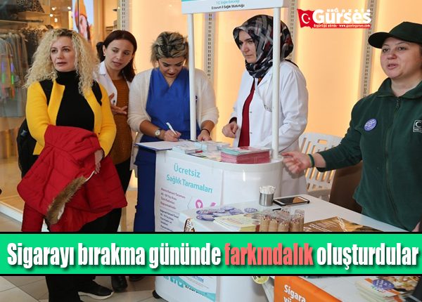 Sigarayi birakma gününde farkindalik olusturdular