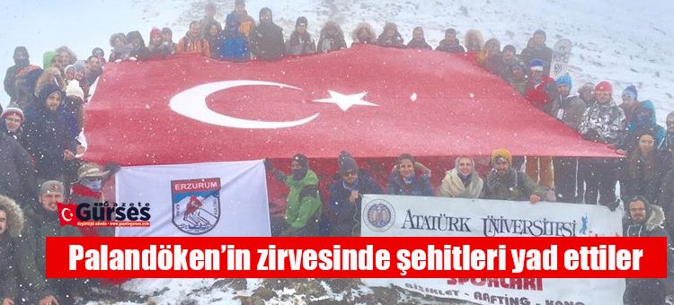 Palandöken’in zirvesinde sehitleri yad ettiler