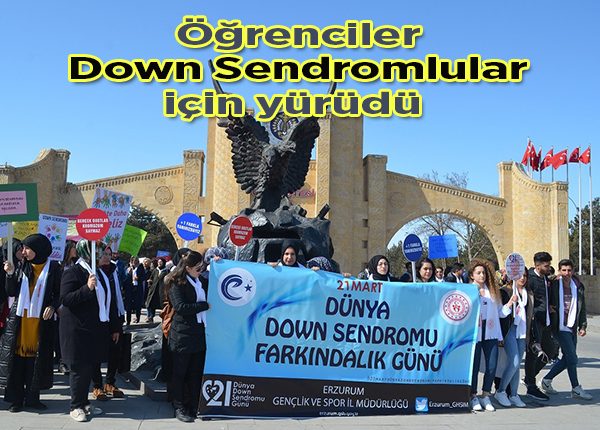 Ögrenciler Down Sendromlular için yürüdü