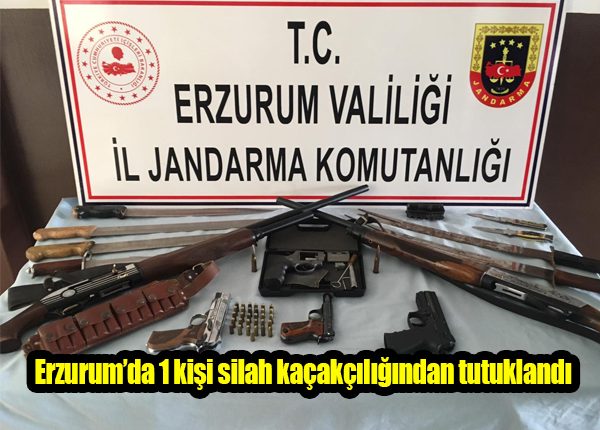 Erzurum’da 1 kisi silah kaçakçiligindan tutuklandi