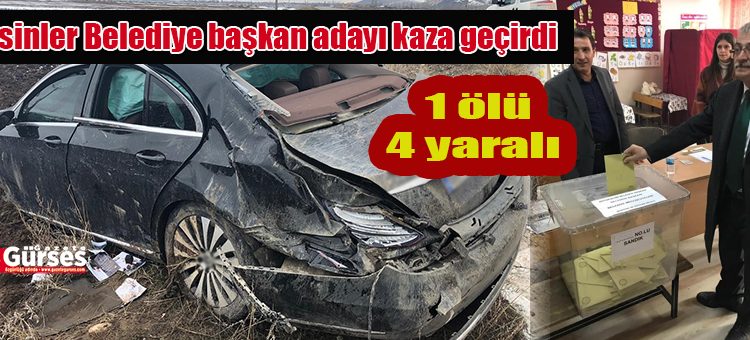 Belediye baskan adayi kaza geçirdi: 1 ölü, 4 yarali