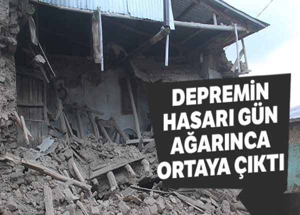 Depremin hasari gün agarinca ortaya çikti