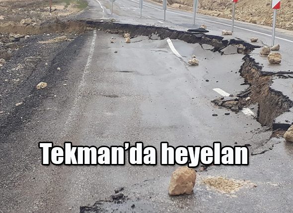 Tekman’da heyelan