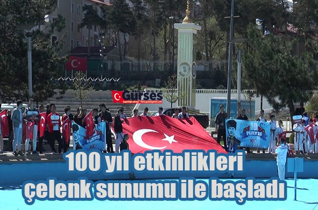 100 yil etkinlikleri çelenk sunumu ile basladi