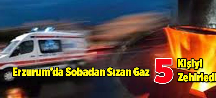 Erzurum’da 5 kisi sobadan sizan gazdan zehirlendi