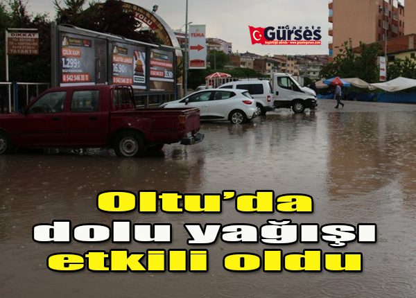 Oltu’da dolu yagisi etkili oldu