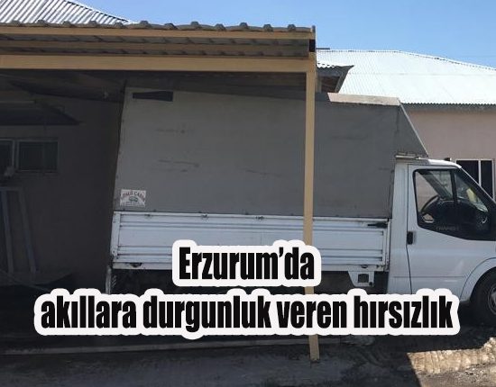 Erzurum’da akillara durgunluk veren hirsizlik