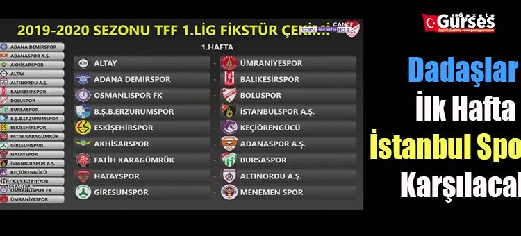 TFF 1. Lig’de 2019-2020 sezonu fikstürü çekildi