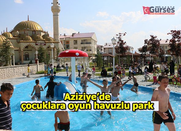 Aziziye’de çocuklarin yeni gözdesi oyun havuzlu park