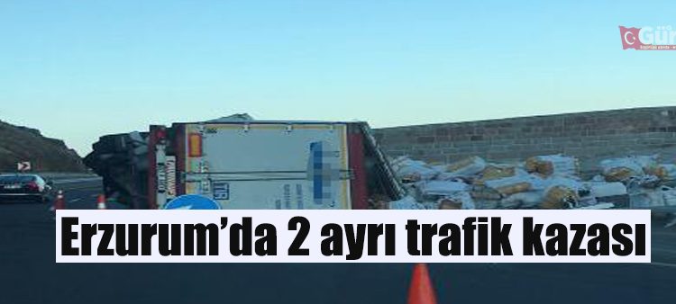 Erzurum’da 2 ayri trafik kazasi: 2 yarali