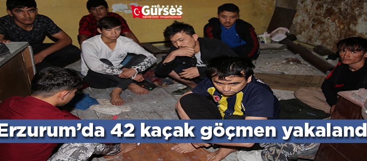 Erzurum’da 42 kaçak göçmen yakalandi