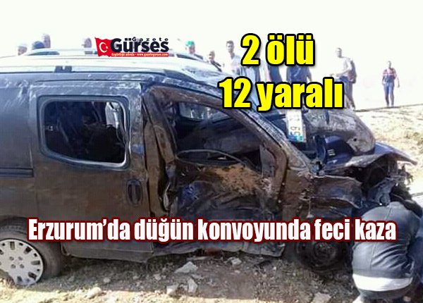 Erzurum’da dügün konvoyunda feci kaza: 2 ölü, 12 yarali