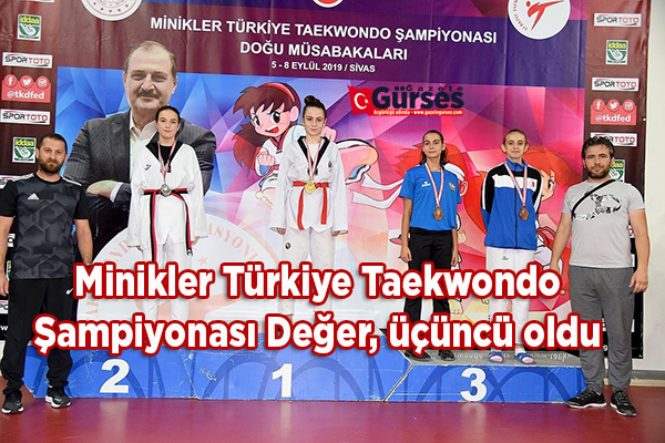 Minikler Türkiye Taekwondo Sampiyonasi Deger, üçüncü oldu