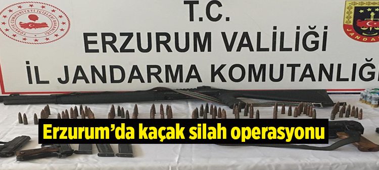 Erzurum’da kaçak silah operasyonu