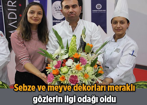 Sebze ve meyve dekorlari merakli gözlerin ilgi odagi oldu