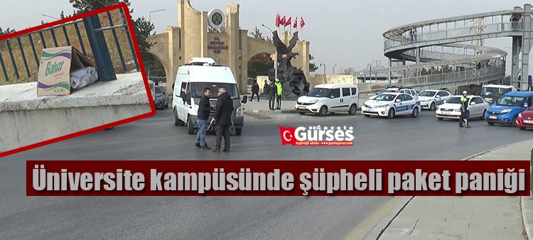 Üniversite kampüsünde süpheli paket panigi