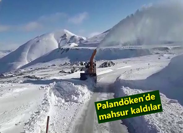 Palandöken’de mahsur kaldilar