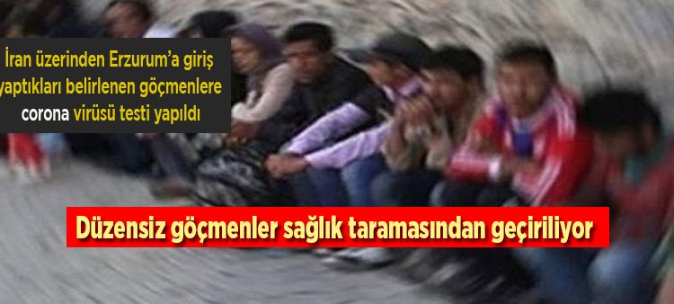 Düzensiz göçmenler saglik taramasindan geçiriliyor