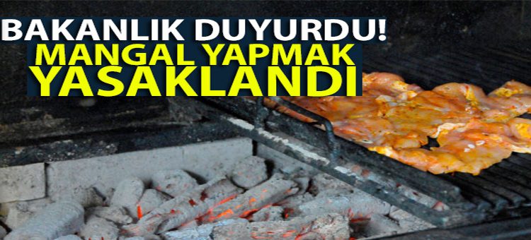 Bakanlik duyurdu! Mangal yapmak yasaklandi