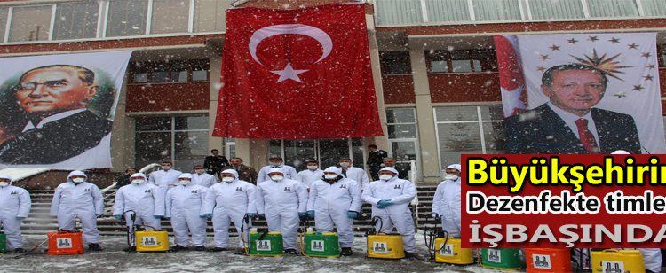 Büyüksehirin dezenfekte timleri isbasinda