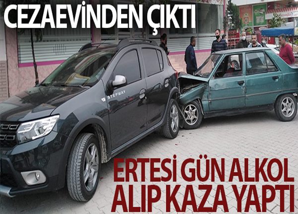 Cezaevinden çikti, kaza yapti