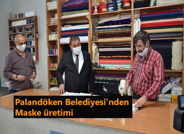 Palandöken Belediyesi’nden Maske üretimi