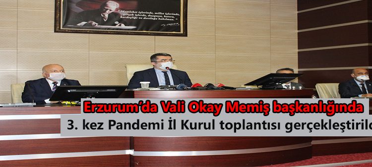 Vali Memis: “Erzurum’da 2 hastamizi kaybettik 60’in üzerinde taburcumuz var”