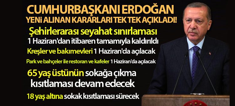 Cumhurbaskani Erdogan yeni alinan kararlari tek tek açikladi