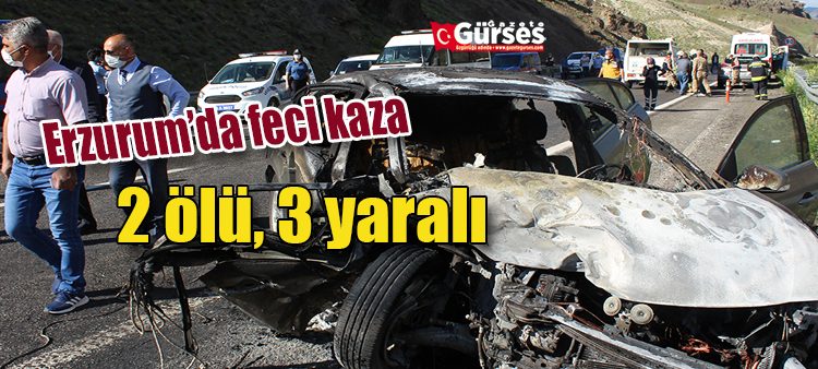 Erzurum’da feci kaza: 2 ölü, 3 yarali