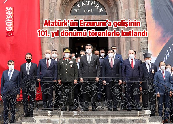 Atatürk’ün Erzurum’a gelisinin 101. yil dönümü törenlerle kutlandi