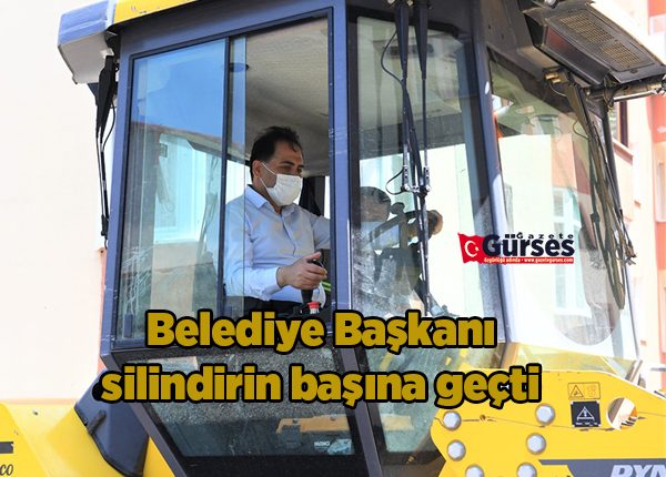 Belediye Baskani silindirin basina geçti operatörlük yapti