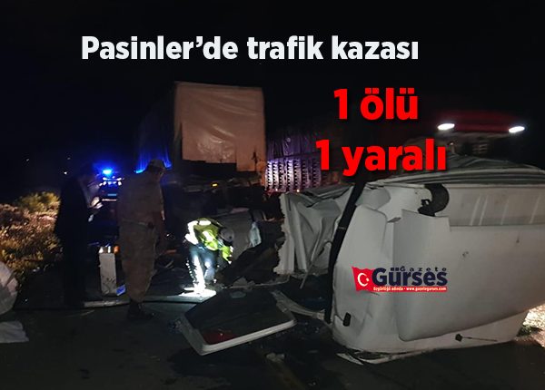 Pasinler’de trafik kazasi: 1 ölü 1 yarali