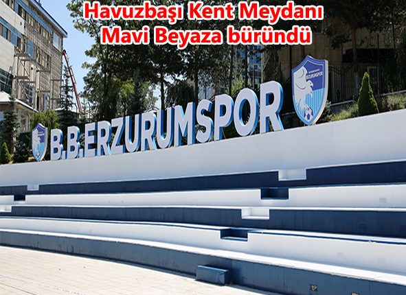 Havuzbasi Kent Meydani mavi beyaza büründü